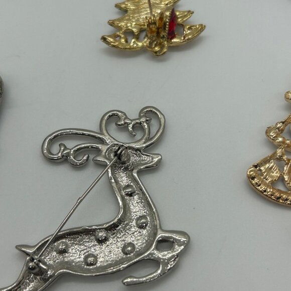 Christmas Brooch Tree Pin Radko Eisenberg Avon Gerry Both Vintage Modern - Picture 16 of 16